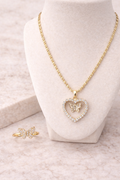 Butterfly Heart Necklace & Ring Set